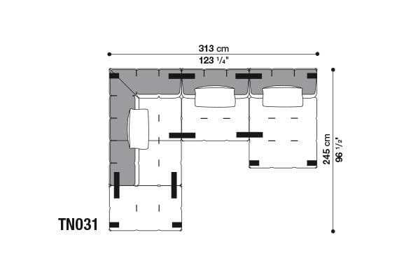 Угловой диван из ткани B&B Italia Tufty-Too ARCH-00120031 - Вид №11