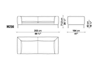 Кожаный диван B&B Italia Michel ARCH-00148502 - Вид №3
