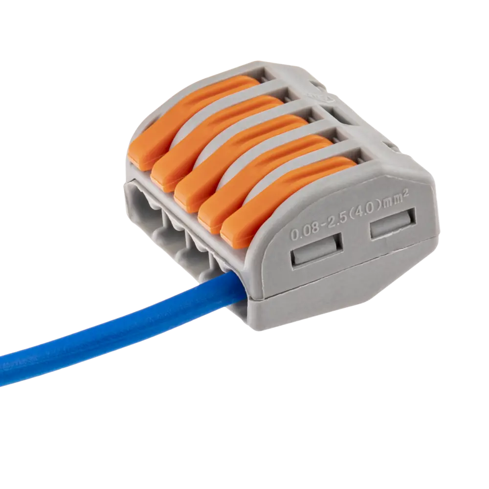 84746780 Клеммы соединительные монтажные с рычажком Duwi СМК 222-415 5-проводные 4мм² серые 50шт 26659 4 STLM-1113748  - Вид №11