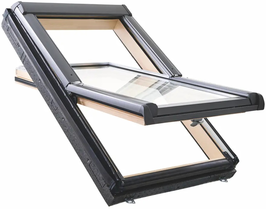 90797237 Мансардное окно деревянное утепленное Roto Designo 118x94см двухкамерный STLM-0386678