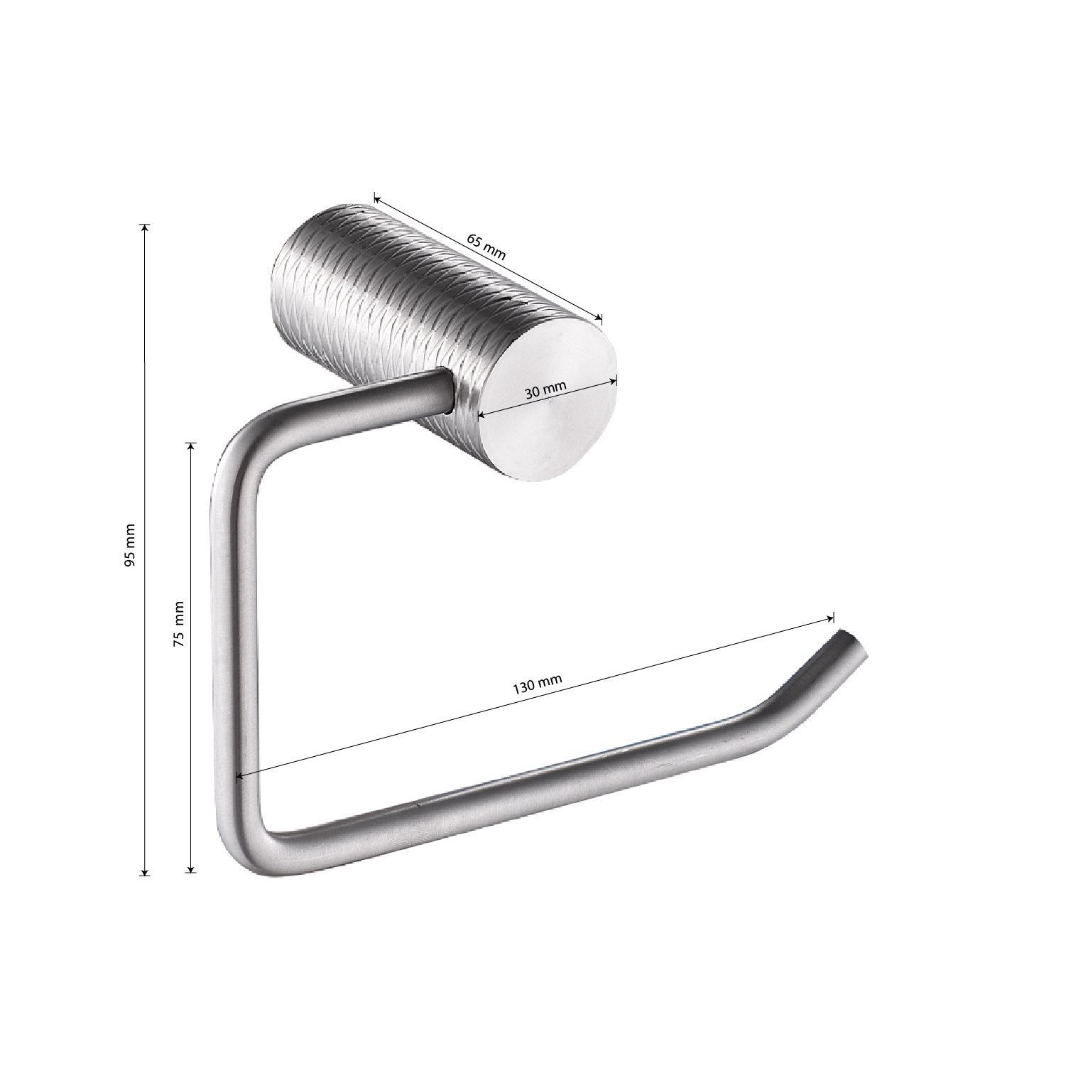 GFmark - Держатель туалетной бумаги, полотенца без экрана, из нержавеющей стали с резным креплением, код: 81002  - Вид №2