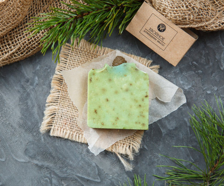 3764 Мыло ручной работы "Хвойное" Вкусляндия  - Вид №2