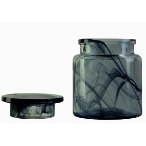 Баночка для ватных дисков Raindrops Shade керамика цвет черный