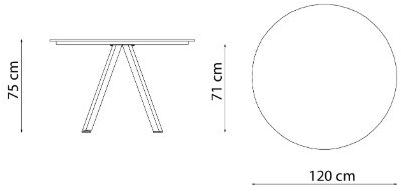 Vermobil Круглый керамический садовый стол Desiree De1200s - Вид №1