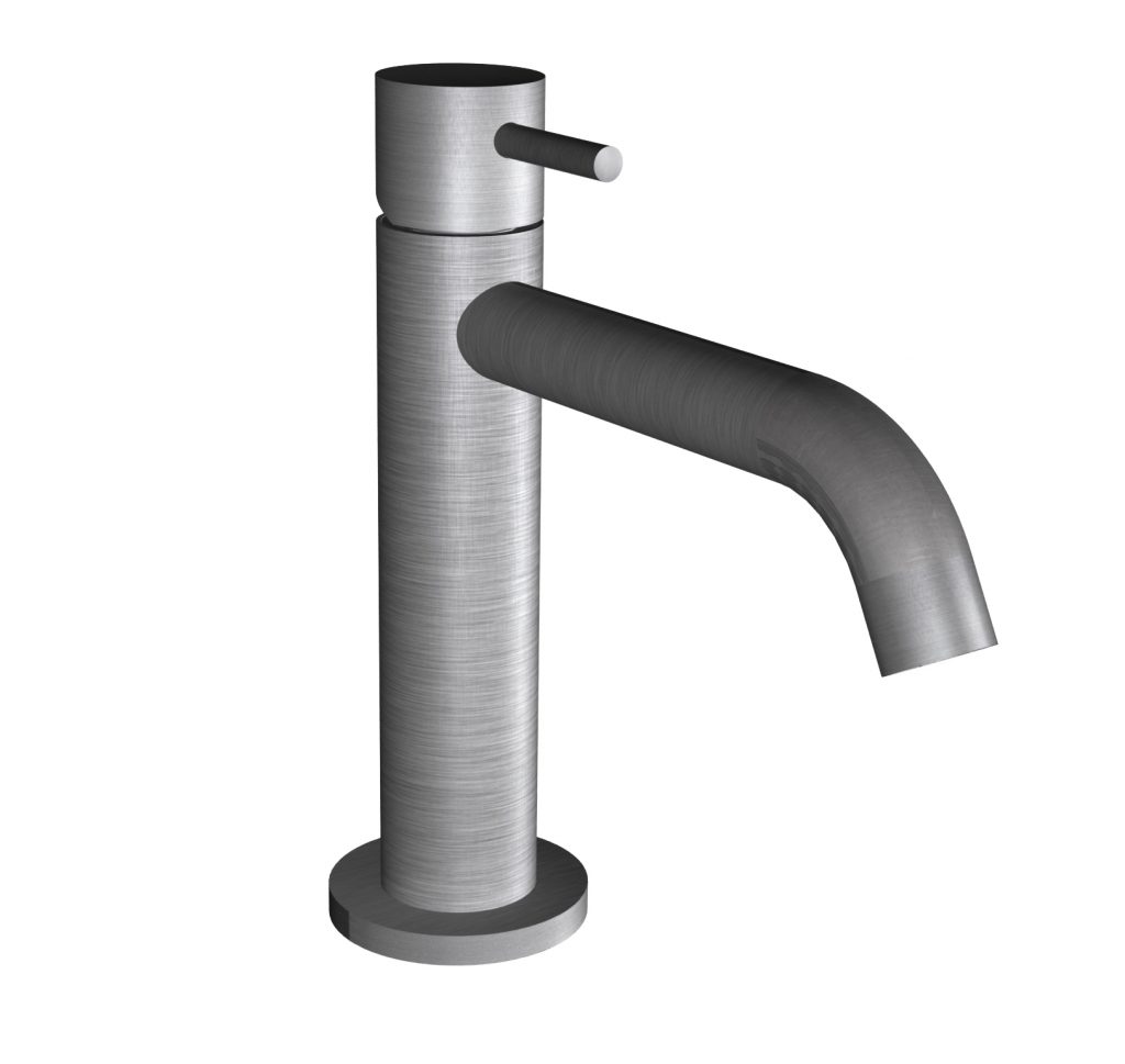 73521 Смеситель для раковины из матовой нержавеющей стали 316 с традиционным картриджем. Bongio Time2020 Basic 