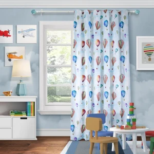 Штора на ленте для кухни Воздушные шары 160x260 см цвет разноцветный