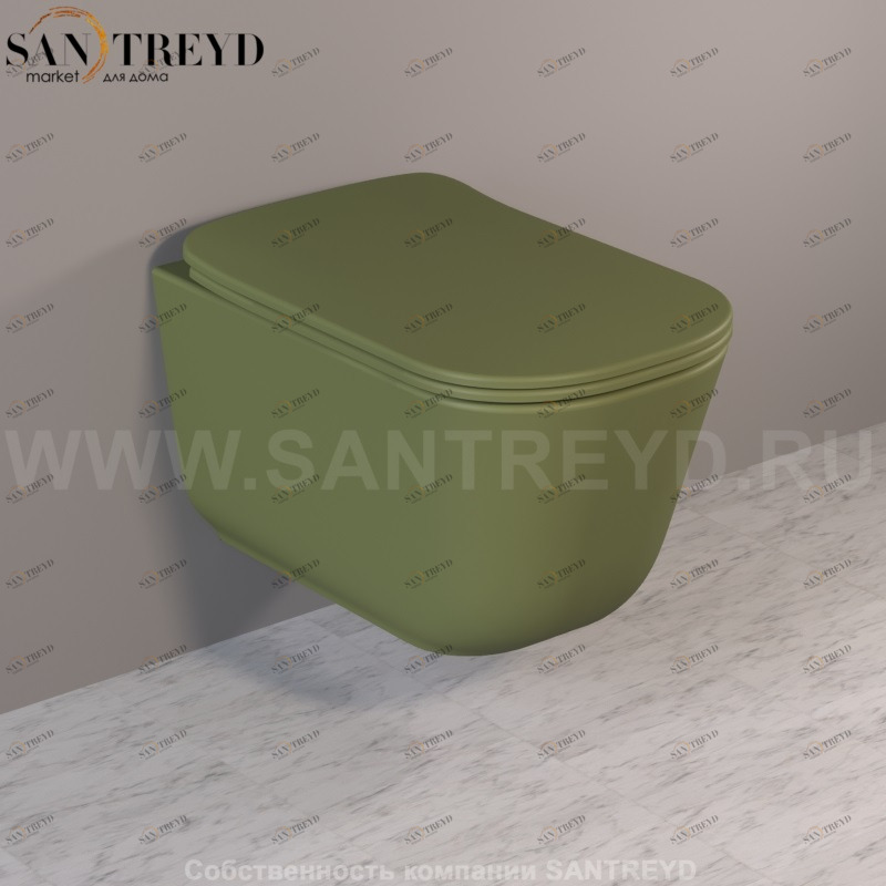 511411 Подвесной унитаз настенный Зеленый Kerasan Tribeca Италия