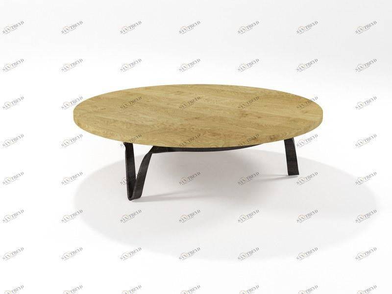 Barel Круглый журнальный столик из фанерованной древесины Lama sun-id-1473872