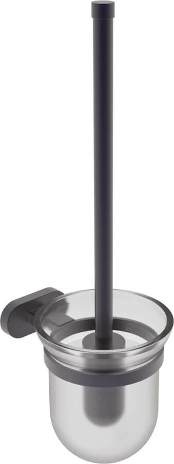 Держатель щеток для подвесного шкафа (стекло) - матовый черный / PL18810S Planet mat siyah Creavit  - Вид №1