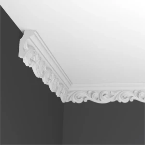 Плинтус потолочный для натяжных потолков полистирол Format 206057 белый 28x53x2000 мм