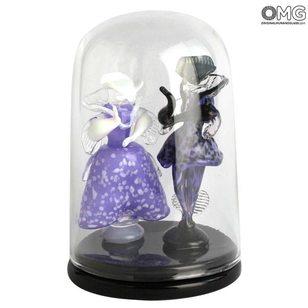 4449 ORIGINALMURANOGLASS Венецианские статуэтки в стиле Голдони - с куполом - муранское стекло OMG 6 см  - Вид №1