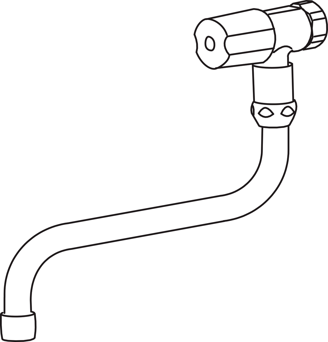 Oras 101027AC Кран для холодной воды 101027AC  Хром  - Вид №2