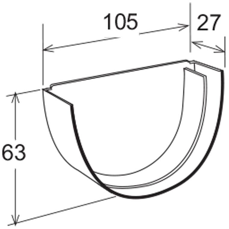 First Corporation Головка для стыка со сливом для желоба из пвх First plast Tgs100gn - Вид №1
