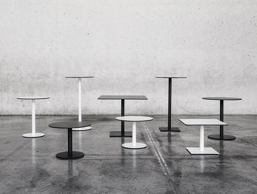 ENEA Круглый стол со стальным основанием и столешницей из hpl Punto sun-id-1416950 - Вид №2