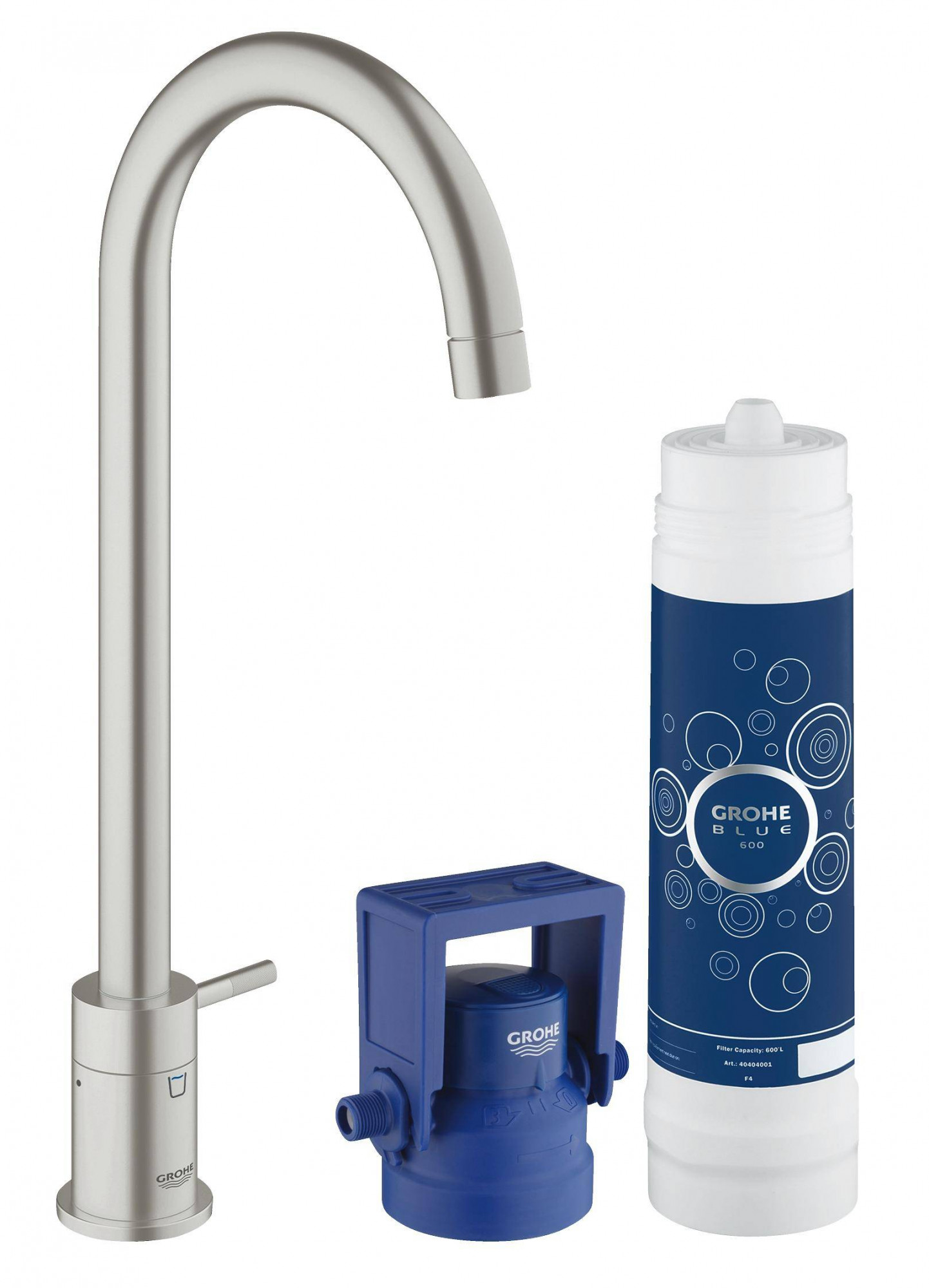 31301DC1 Комплект с вентилем для кухни Grohe GROHE Blue суперсталь