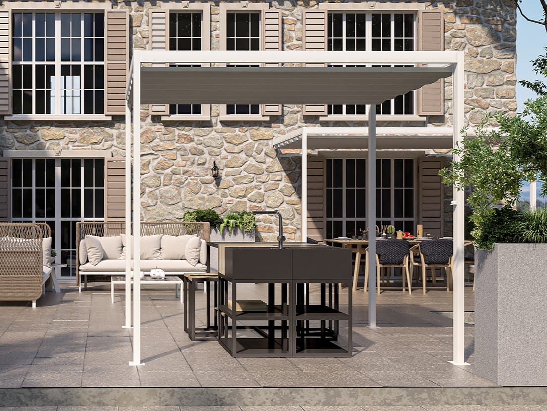 Самонесущая алюминиевая беседка с горизонтальной упаковкой брезента KE Outdoor Design GENNIUS ARCH-00077734