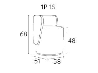 Круглый бархатный журнальный столик Adrenalina Boll ARCH-00000161 - Вид №3