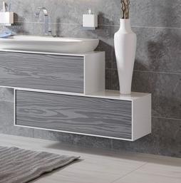 Genesis тумба подвесная, цвет миллениум серый, GEN0312MG AQWELLA sun-id-277756 - Вид №3