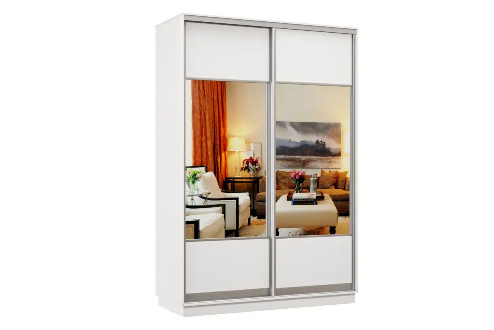 91747012 Шкаф-купе Хочу Домой Классика Лайт 220x150x60см 4 полки ЛДСП белый STLM-1079824
