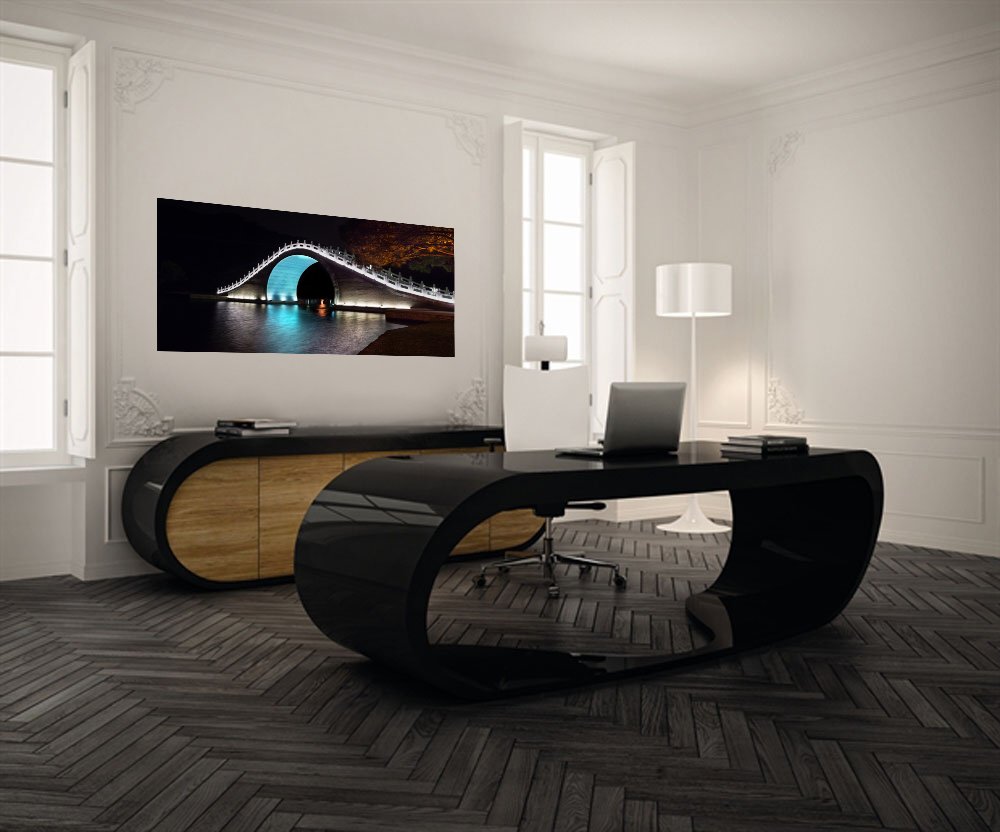 Фотокартина 100х52 см "Лунный мост" PANKOVSKY STUDIO ПЛАСТИФИКАЦИЯ 015923 Коричневый;синий;черный  - Вид №1