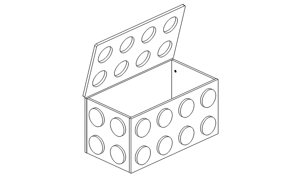 Ящик для игрушек "Леголенд" МАНДАРИН ЛЕГОЛЕНД 179564 Белый Santreyd  - Вид №3