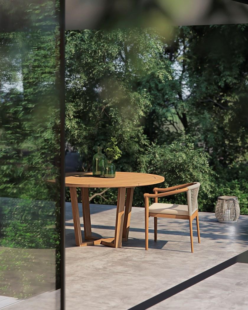 Atmosphera Садовый стул с подлокотниками из тика и веревки Lodge Lg.sb - Вид №6