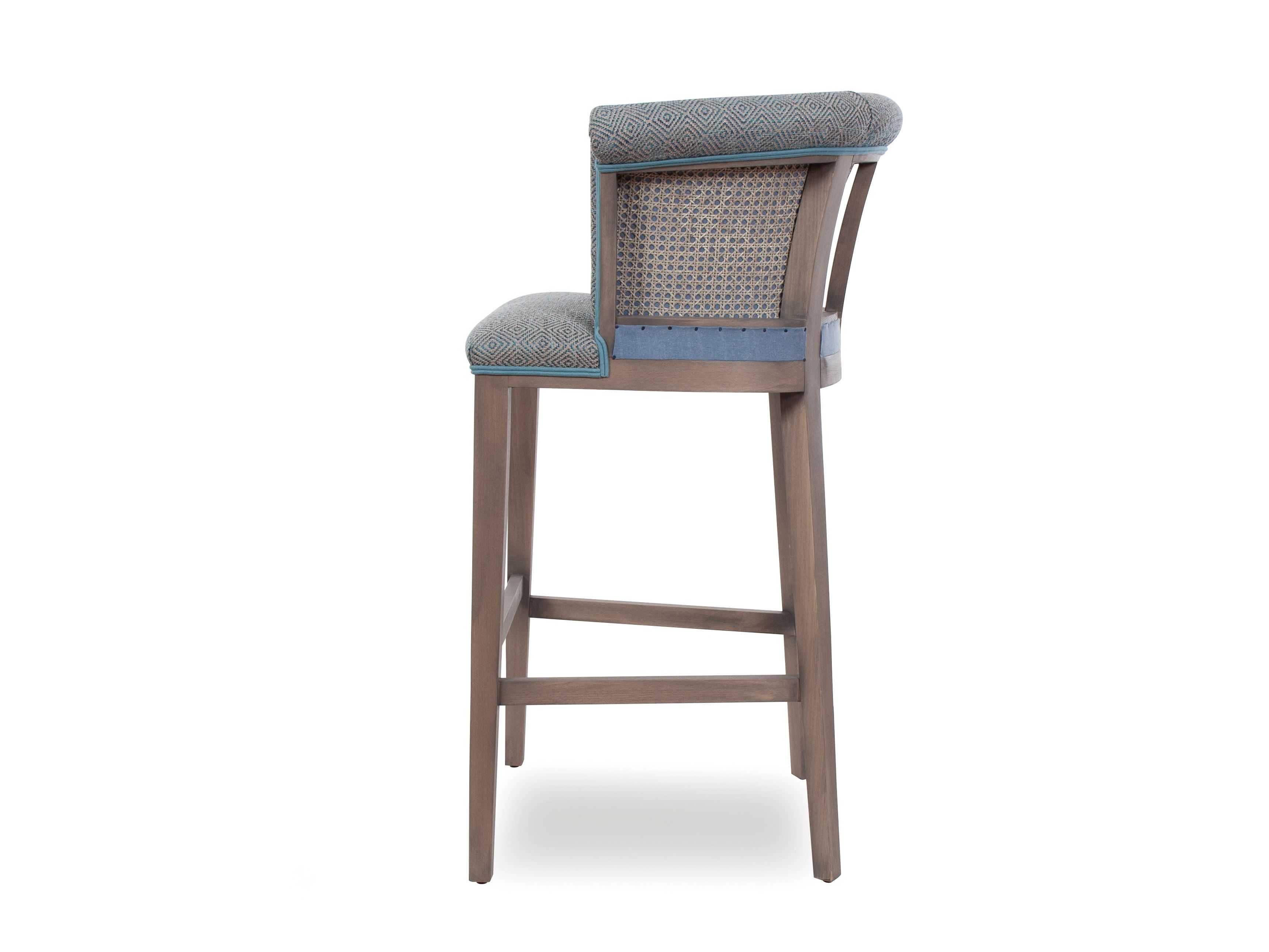 Высокий тканевый табурет с подставкой для ног со спинкой CREARTE COLLECTIONS Casino Essence ARCH-00065358 - Вид №2