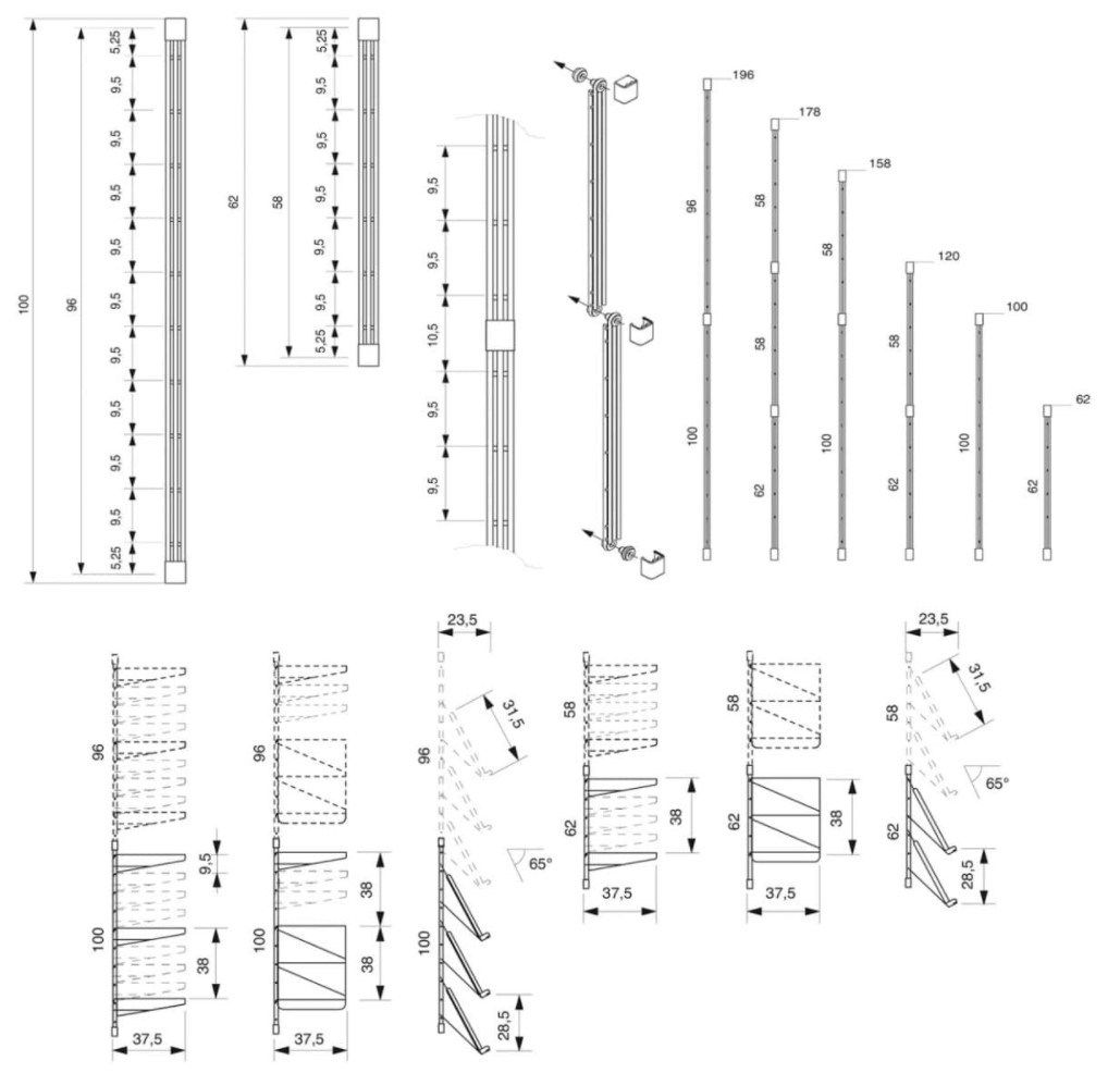 Секционный настенный книжный шкаф Caimi Brevetti Сократ ARCH-00076729 - Вид №4