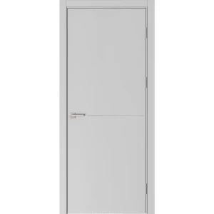 Дверь межкомнатная глухая Николь 70x210 см эмаль цвет серый с замком и без петель 89464738 STLM-2011792