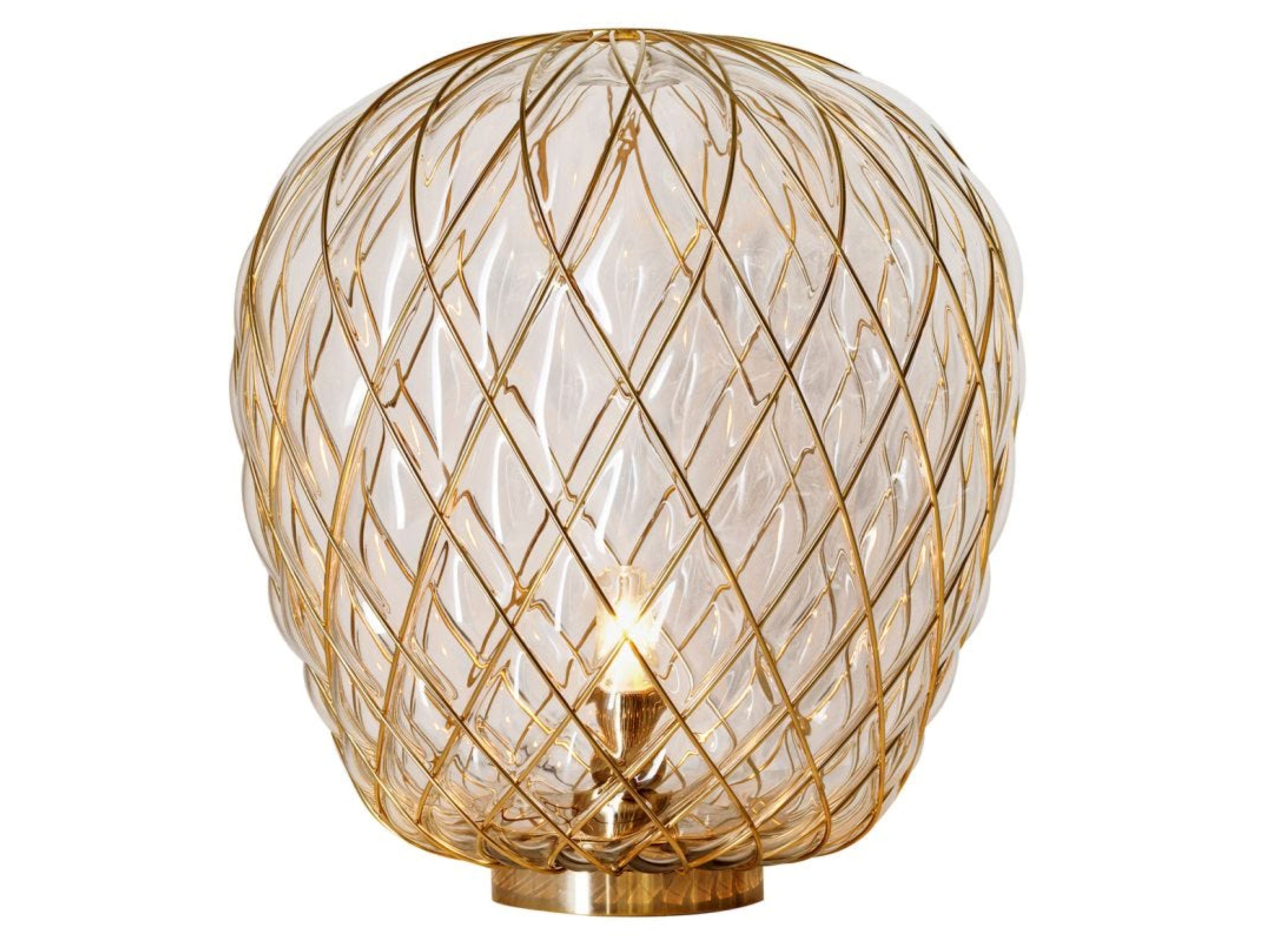 Стеклянная и металлическая настольная лампа FontanaArte Pinecone ARCH-00068923 - Вид №2