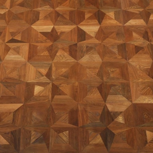 Модульный паркет Светла Инженерный модульный паркет Звезда Dream Castle Модель 74 Термо Лак Дуб Селект (Гладкая) 418х418 мм 26006000302 - Вид №1