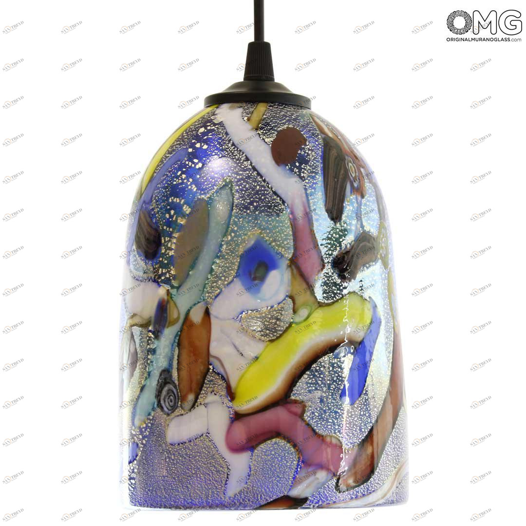 4059 ORIGINALMURANOGLASS Потолочный светильник Миро синий - муранское стекло OMG 12 см 