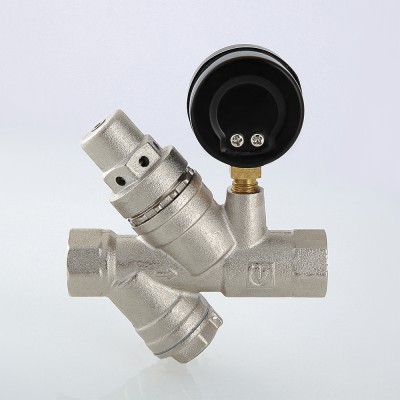 VT.515.N.04 Подпиточный клапан с фильтром и манометром Valtec 1/2"  - Вид №12