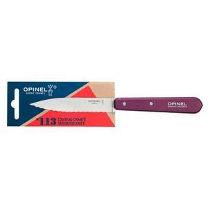 Нож Les Essentiels серрейтор 10 см сливовый