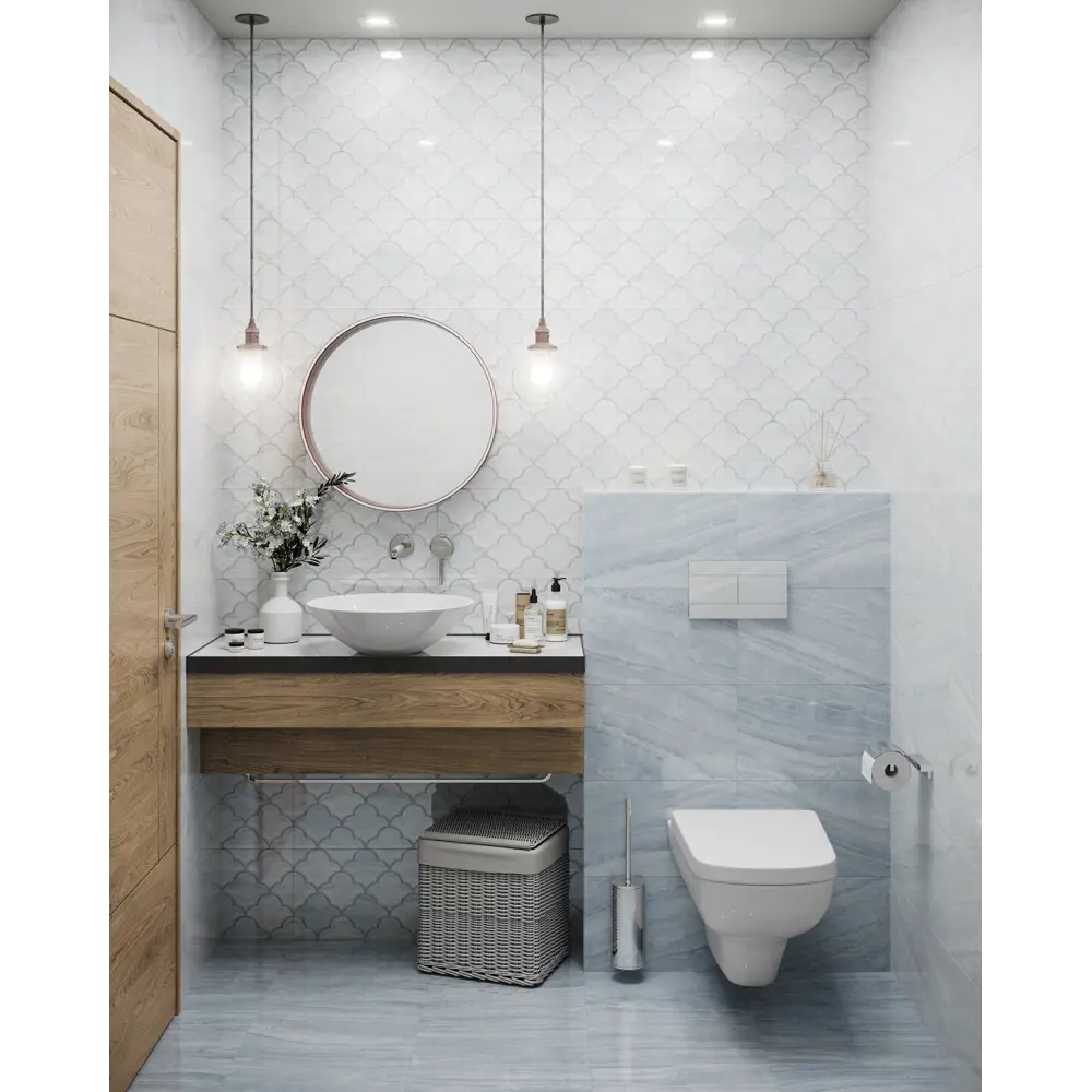 Плитка настенная Ars 40x27 см 1.08 м² мрамор цвет бело-голубой 82719263 STLM-2169407 Santreyd - Вид №6