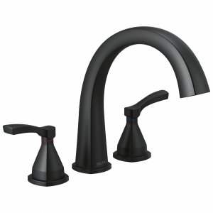 T2777-BL Отделка римской ванны с тремя отверстиями Delta Faucet Stryke Матовый черный