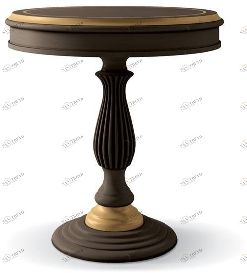 Carpanese Home Высокий круглый деревянный журнальный столик Heritage 6230