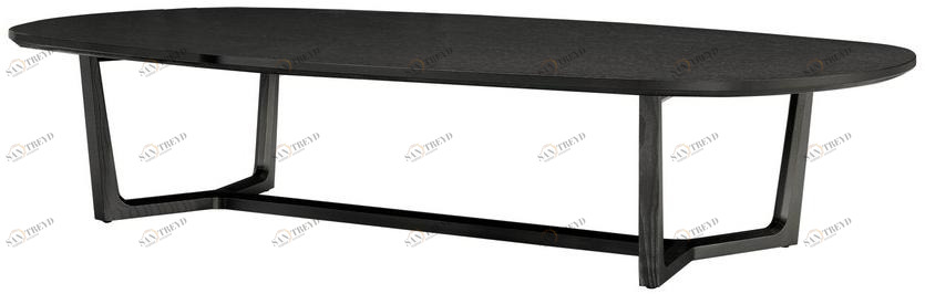 Poliform Низкий овальный деревянный журнальный столик для гостиной sun-id-1351361