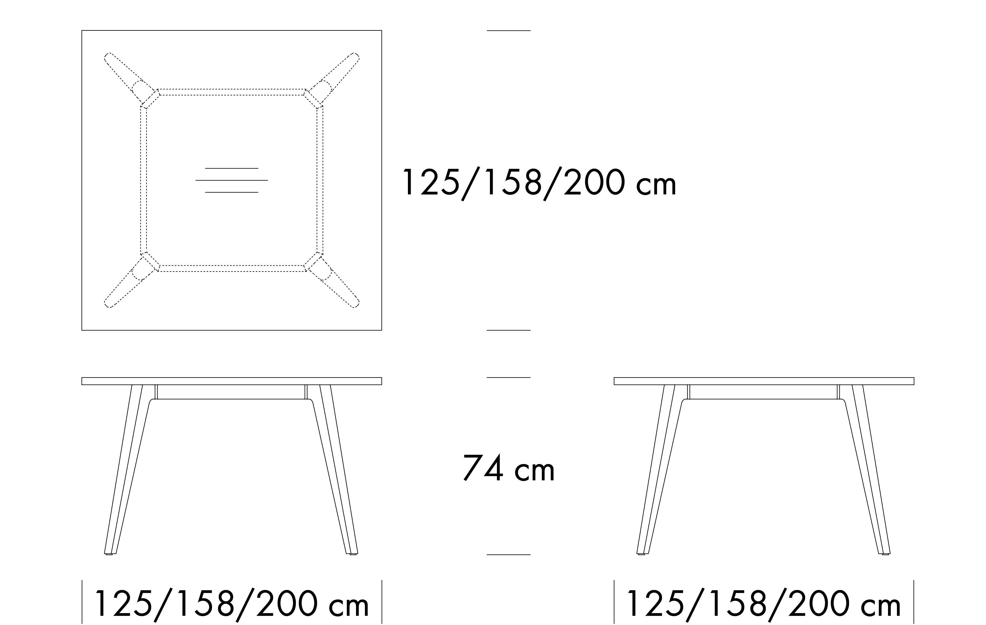 Деревянный квадратный стол THONET 1500 ARCH-00045744 - Вид №7