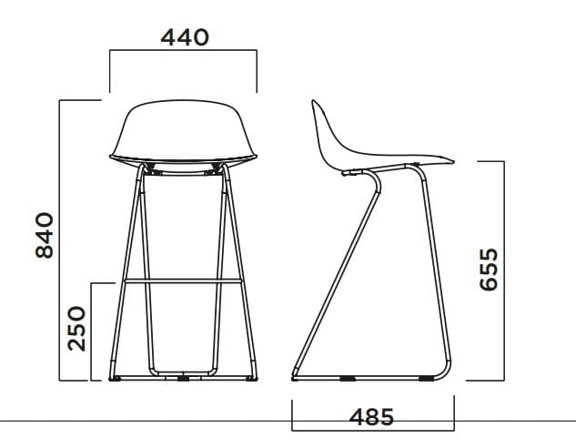 Высокий табурет из ткани Infiniti Pure Loop Mini ARCH-00051195 - Вид №5