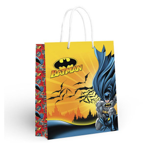 286625 Batman Пакет подарочный большой (желтый с красным), 250*350*100 мм Пакеты