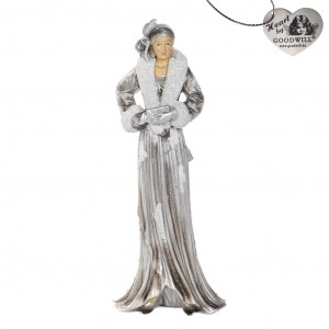 MC 34005 Фигурка дамская ар деко 31 см в ассортименте в серебре (цена за шт) GOODWILL