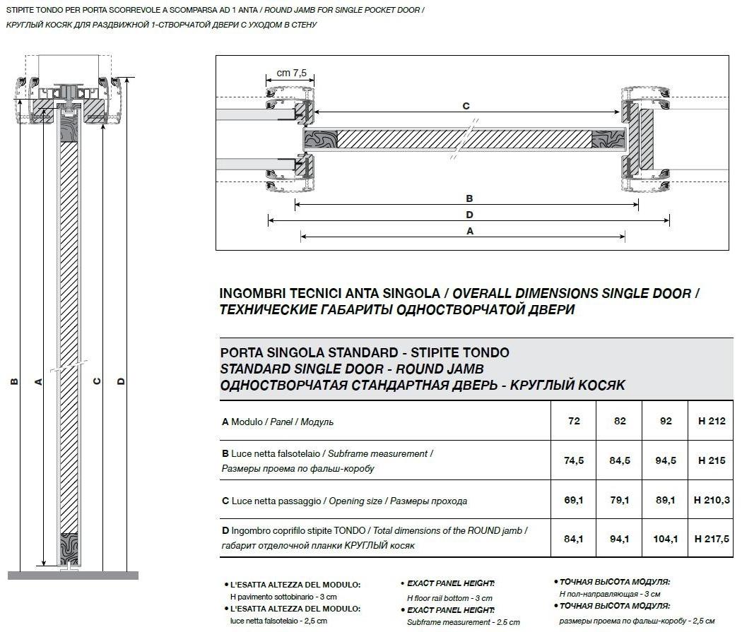 Longhi Карманная раздвижная дверь из дерева Aluminiun chic – doors Serie 31 - Вид №2