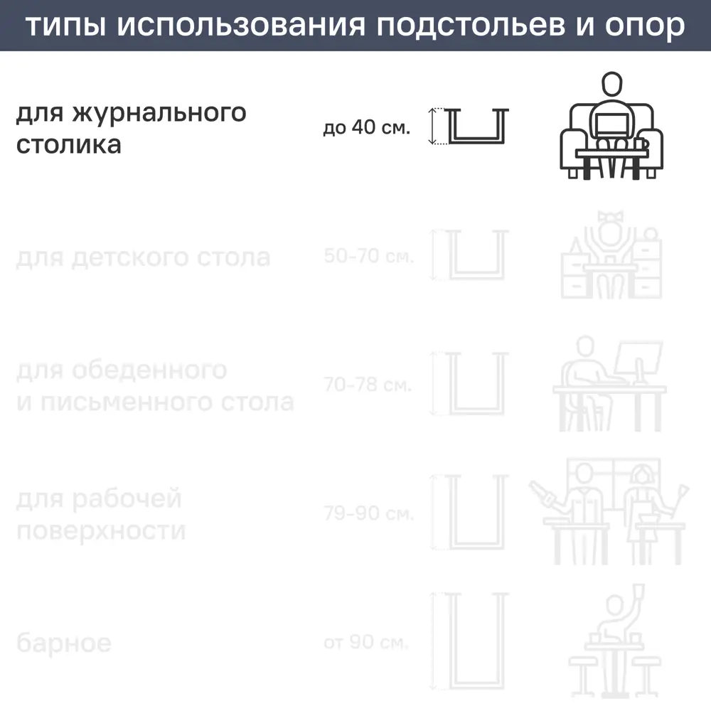 EDSON Квадратная мебельная ножка 40 см с крепежной пластиной 82754092 STLM-0035481 - Вид №1