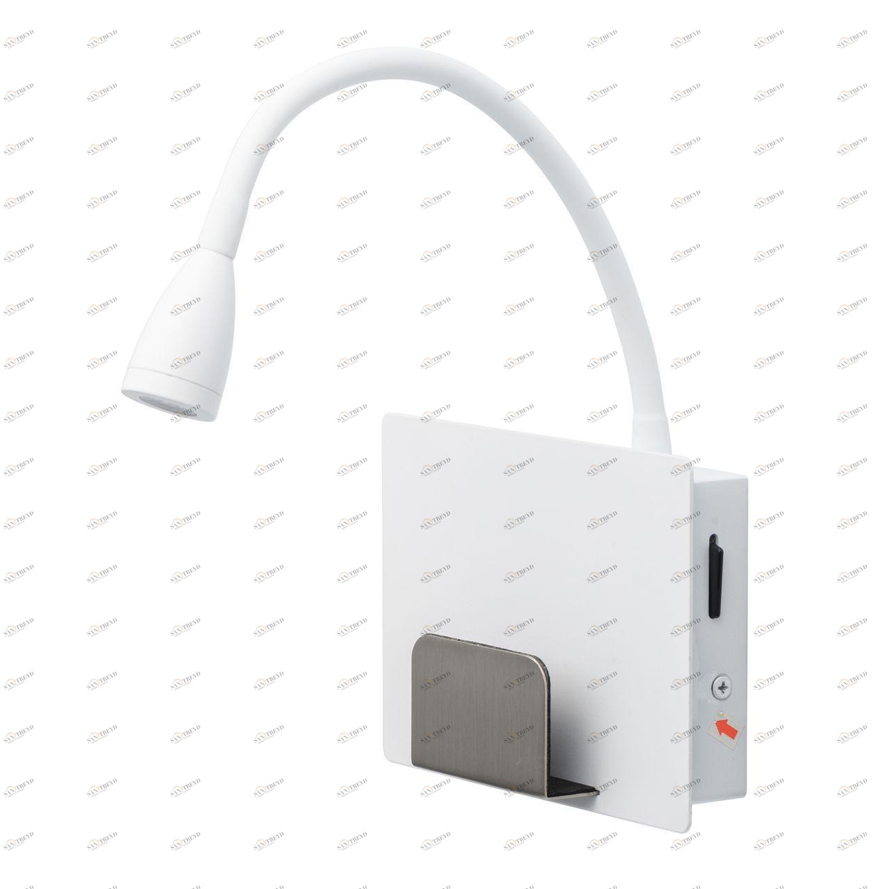 Бра светодиодное гибкое с USB-портом белое "Котбус" 492026201 DE MARKT КОТБУС 00-3927499 Белый 