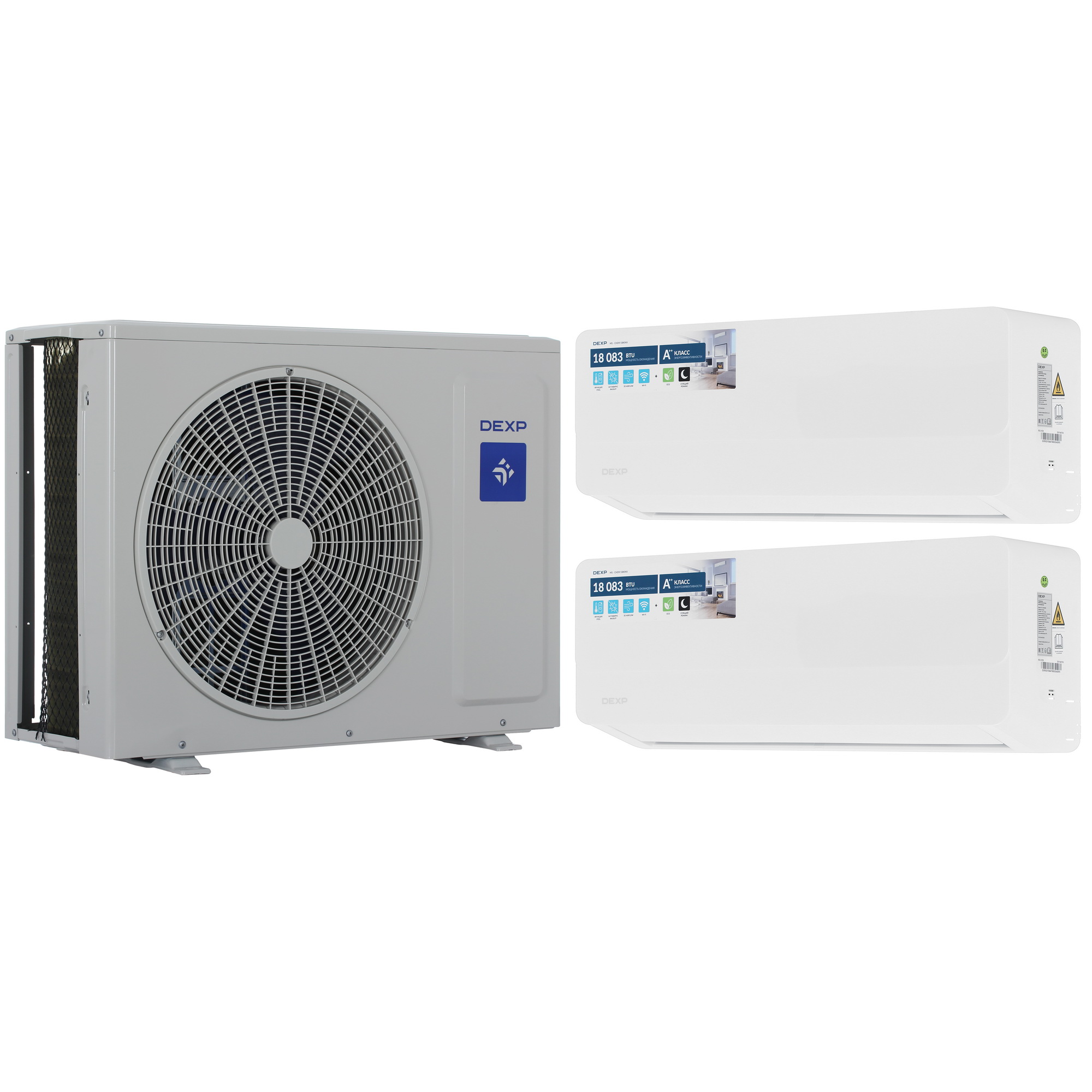 9195535 Кондиционер настенный мультисплит-система DEXP MS-CHD9/18KINV белый STDN-0023008