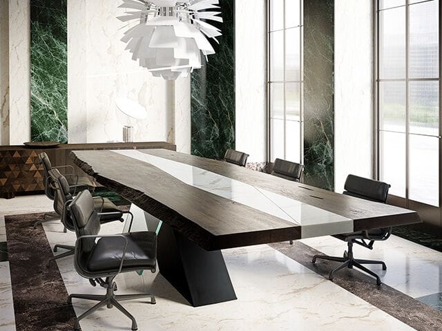 Прямоугольный стол из ископаемого дуба Teúkhō EUKLES ARCH-00003242