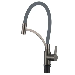 91930436 Смеситель для кухни Fmark FS8244Q-04 гибкий излив 20.2 см цвет графит STLM-1352513