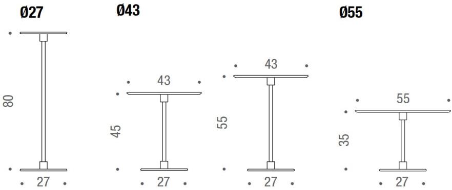 ACERBIS Круглый журнальный столик из металла sun-id-1471725 - Вид №3