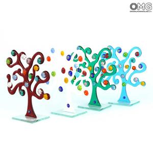 3646 ORIGINALMURANOGLASS Пресс-папье Древо Жизни с миллефиори - муранское стекло OMG 3 см